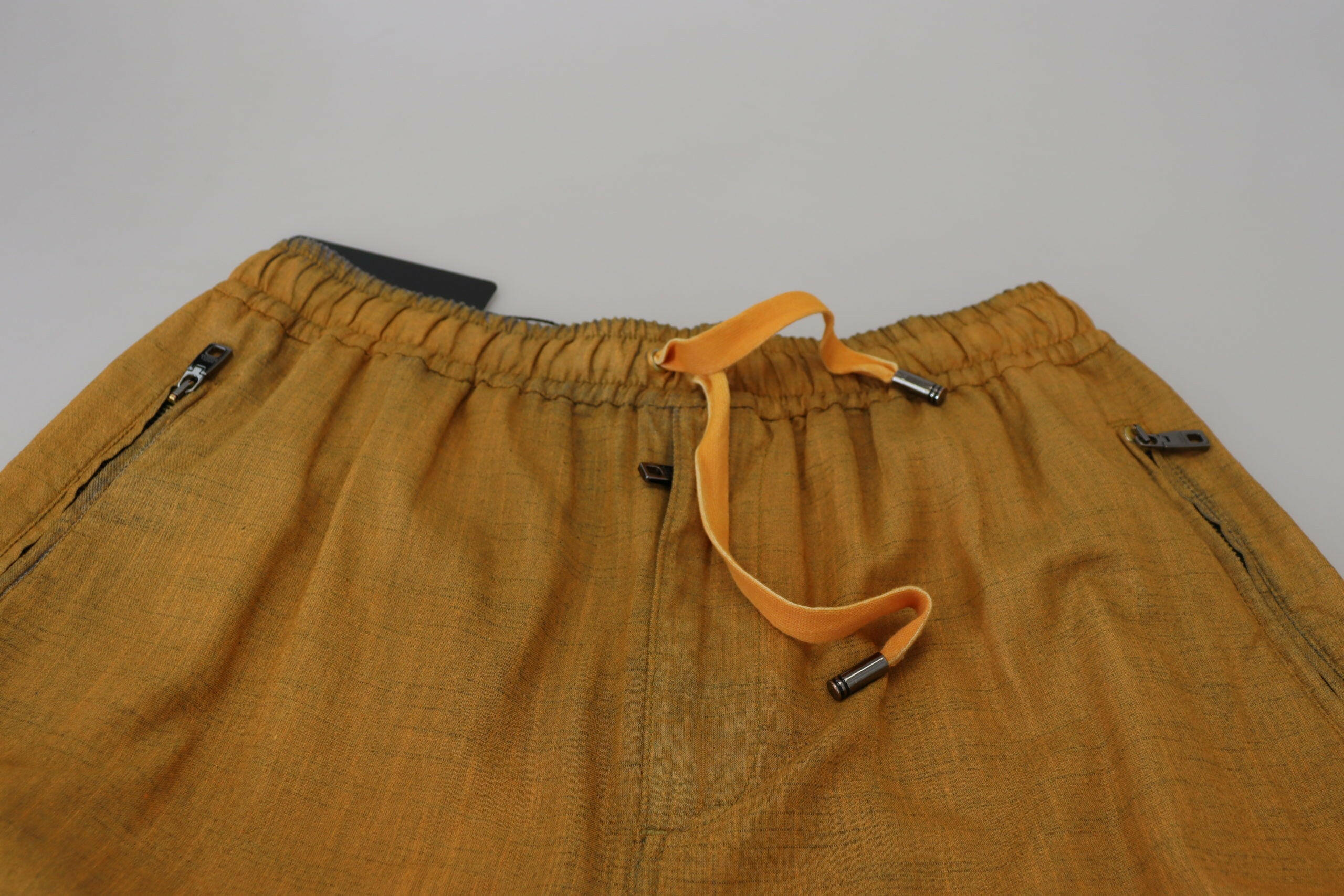 Dolce & Gabbana Brown Linen Drawstring Cargo Pants -   -  Dolce & Gabbana.