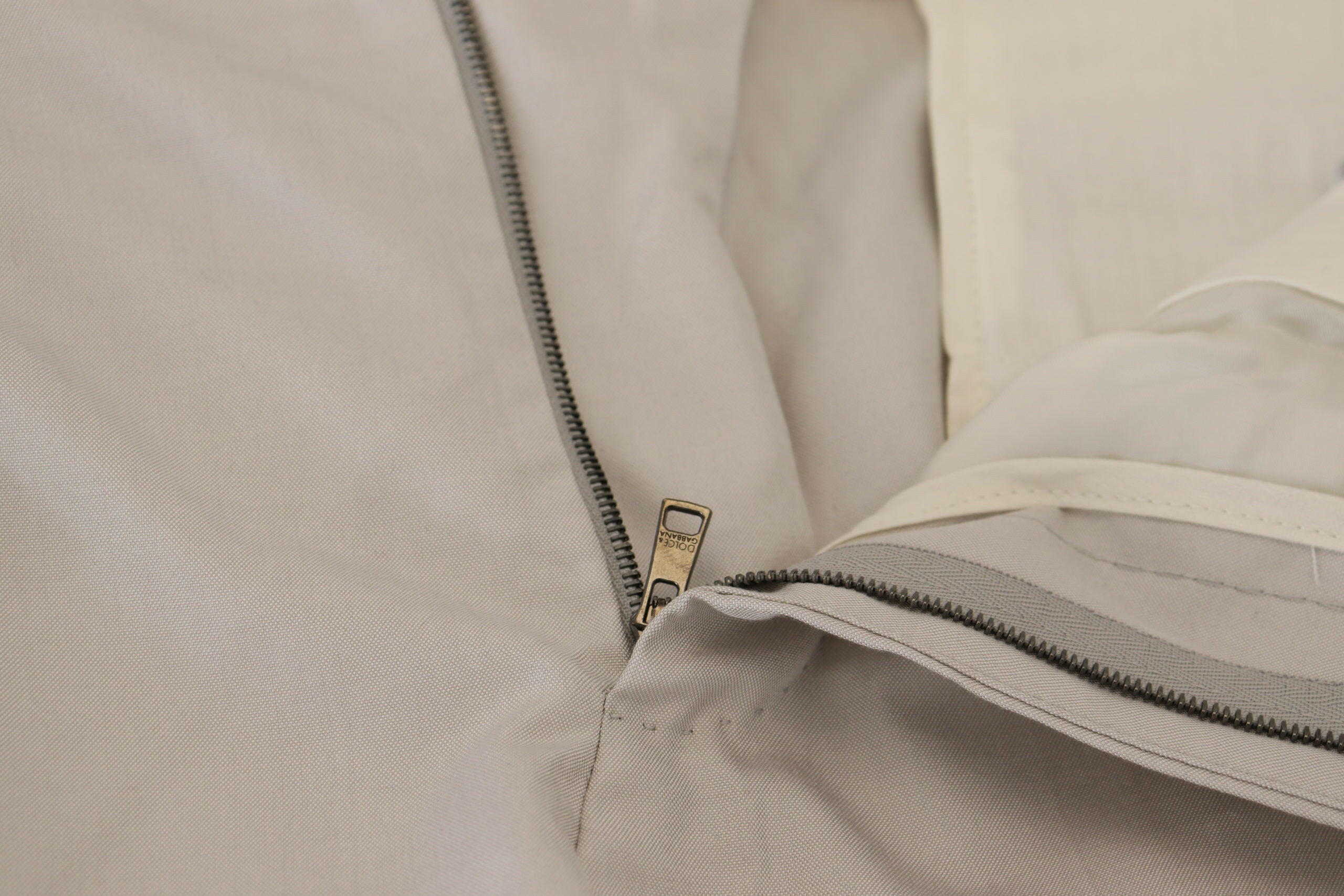 Dolce & Gabbana Off White Silk Mid Waist Chino Pants -   -  Dolce & Gabbana.