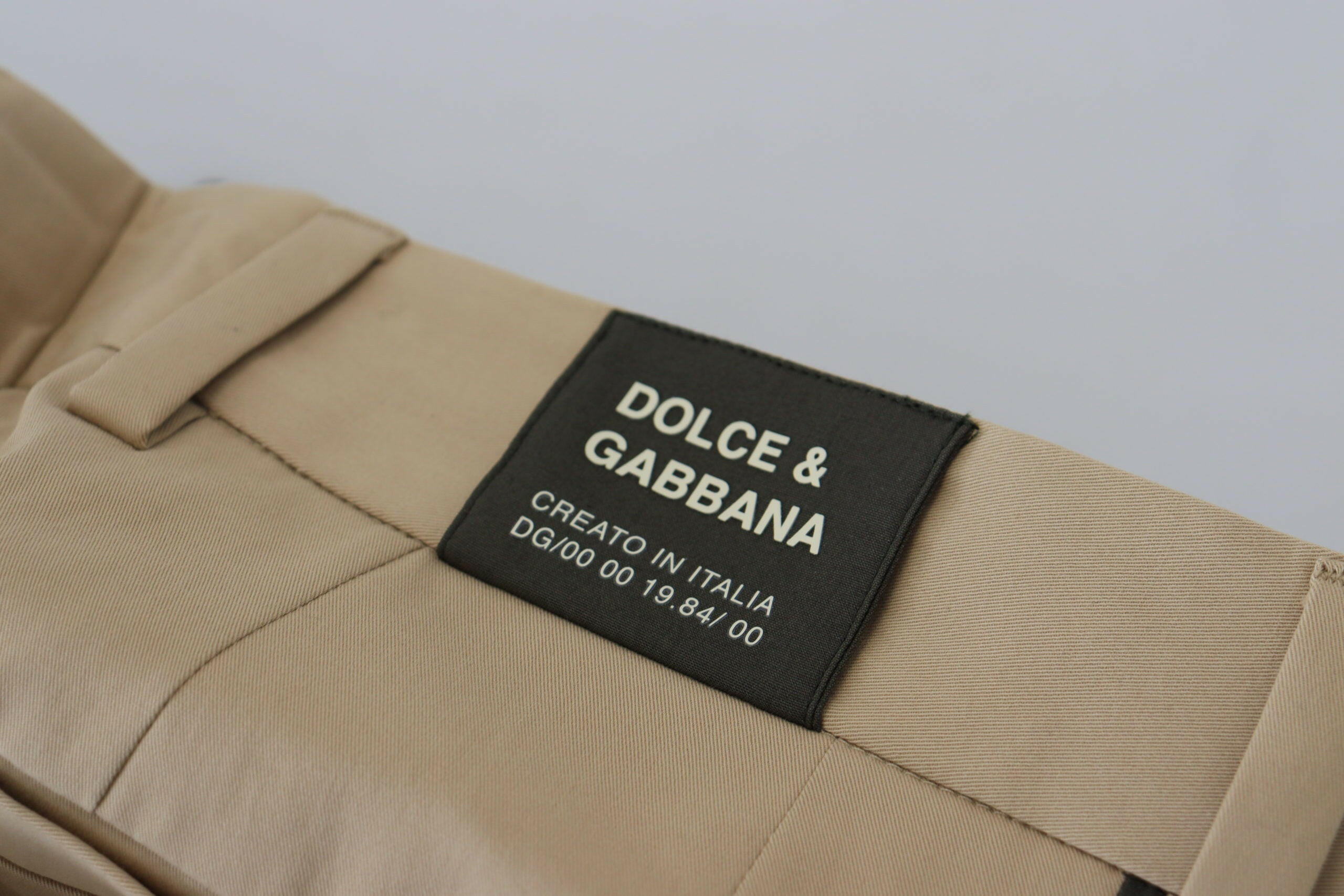 Dolce & Gabbana Brown Black Cotton Chino Men Pants -   -  Dolce & Gabbana.