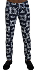 Dolce & Gabbana Blue Cotton DG Crown Skinny Denim Jeans -   -  Dolce & Gabbana.