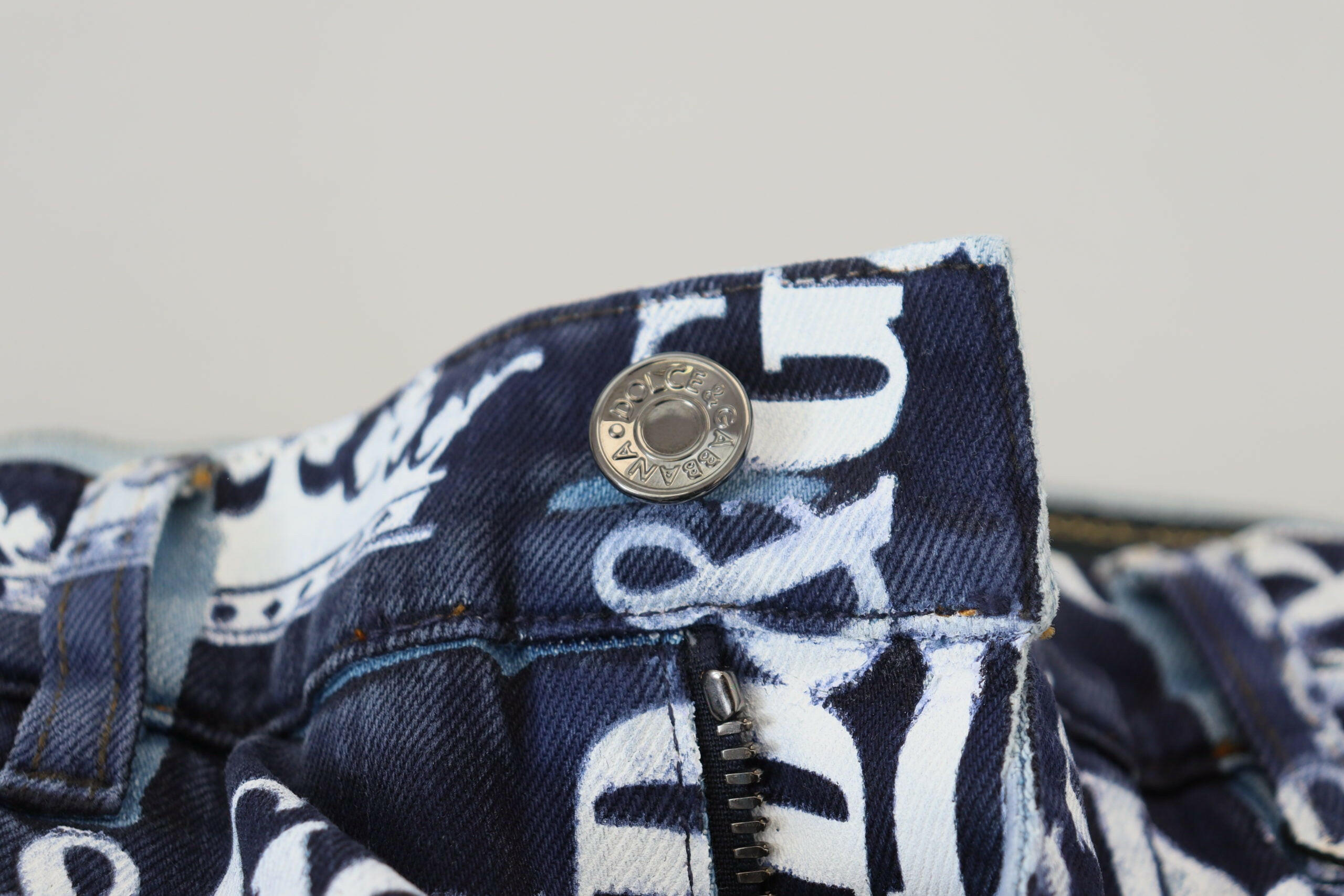 Dolce & Gabbana Blue Cotton DG Crown Skinny Denim Jeans -   -  Dolce & Gabbana.