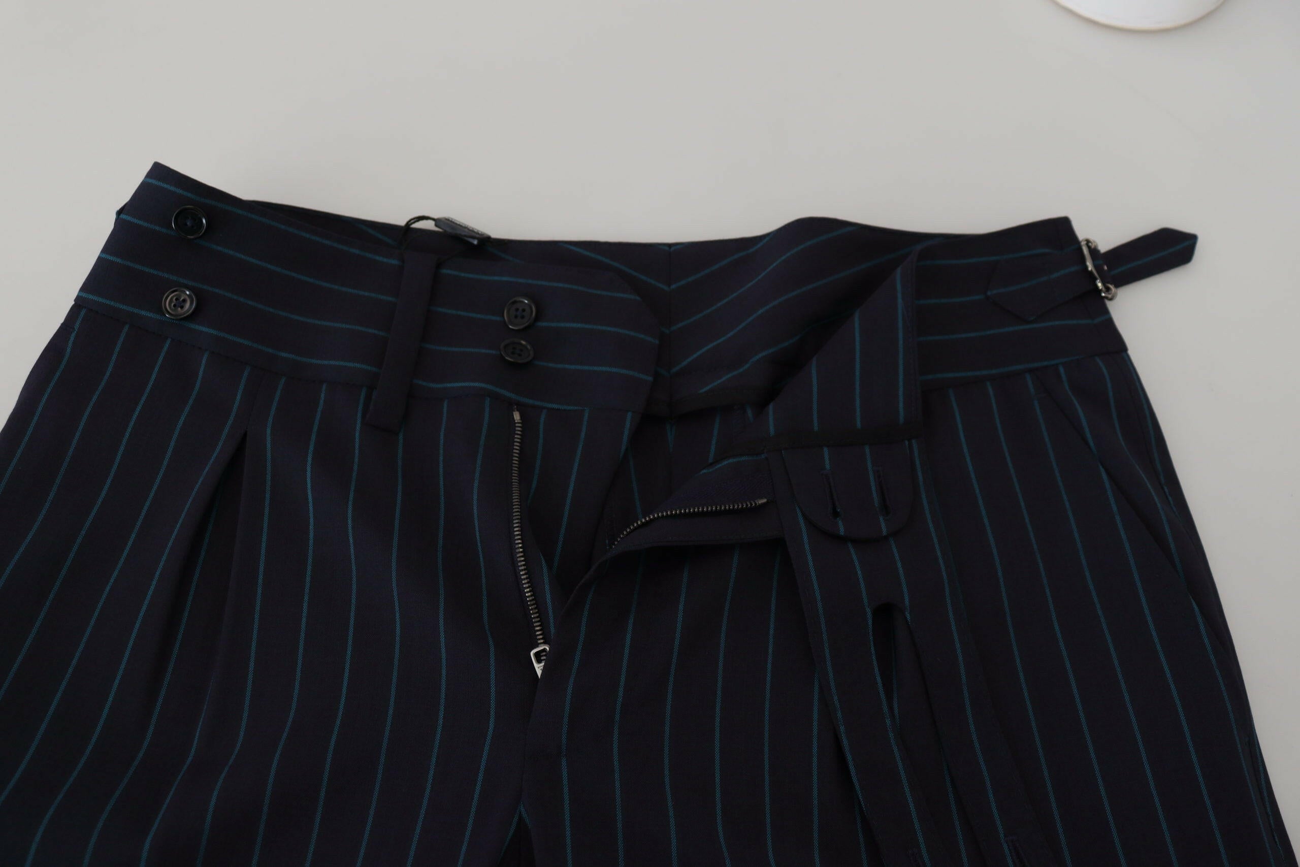 Dolce & Gabbana Blue Striped Men Formal Pants -   -  Dolce & Gabbana.
