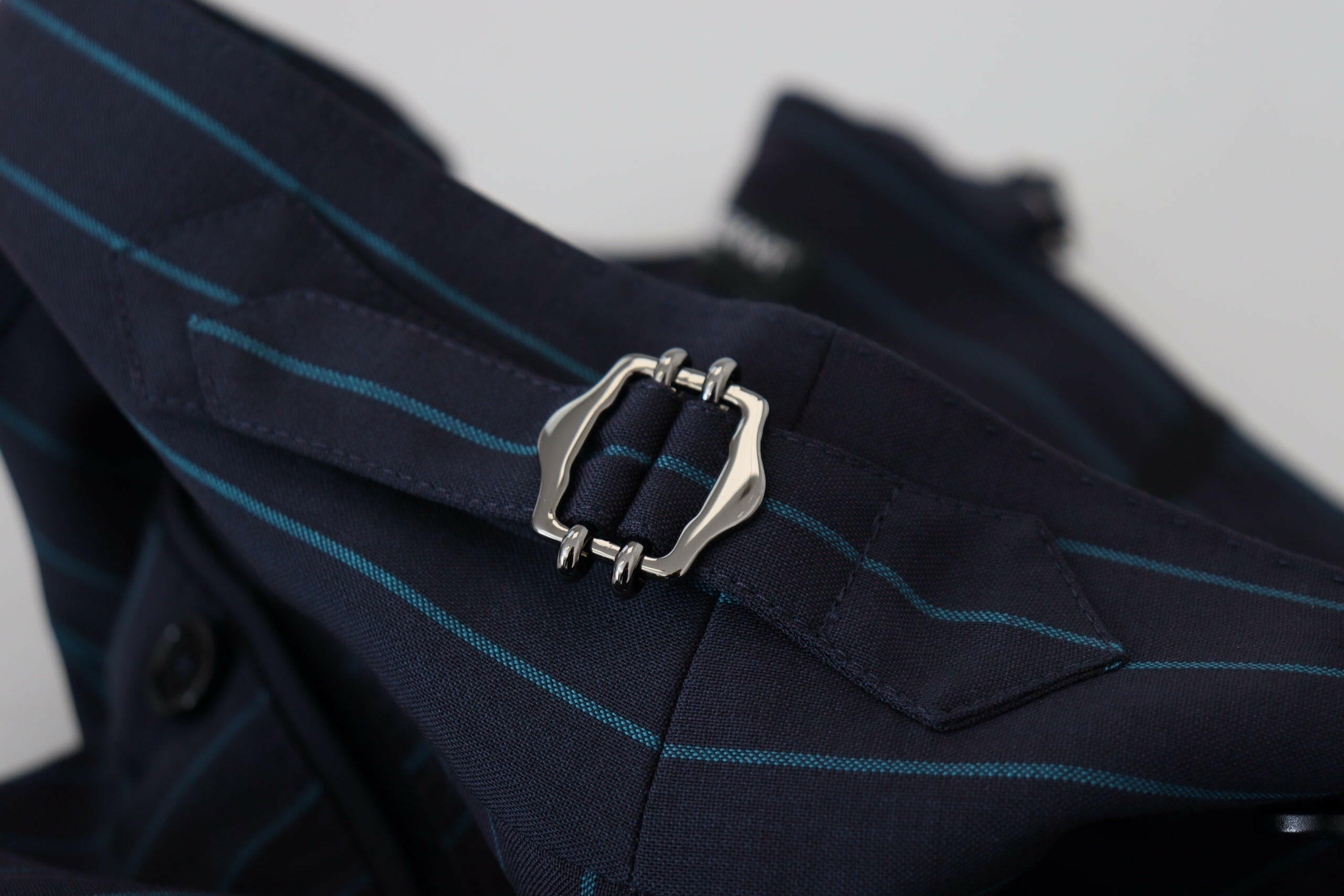 Dolce & Gabbana Blue Striped Men Formal Pants -   -  Dolce & Gabbana.