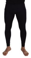 Dolce & Gabbana Black Nylon Slim Fit Stretch Pants -   -  Dolce & Gabbana.