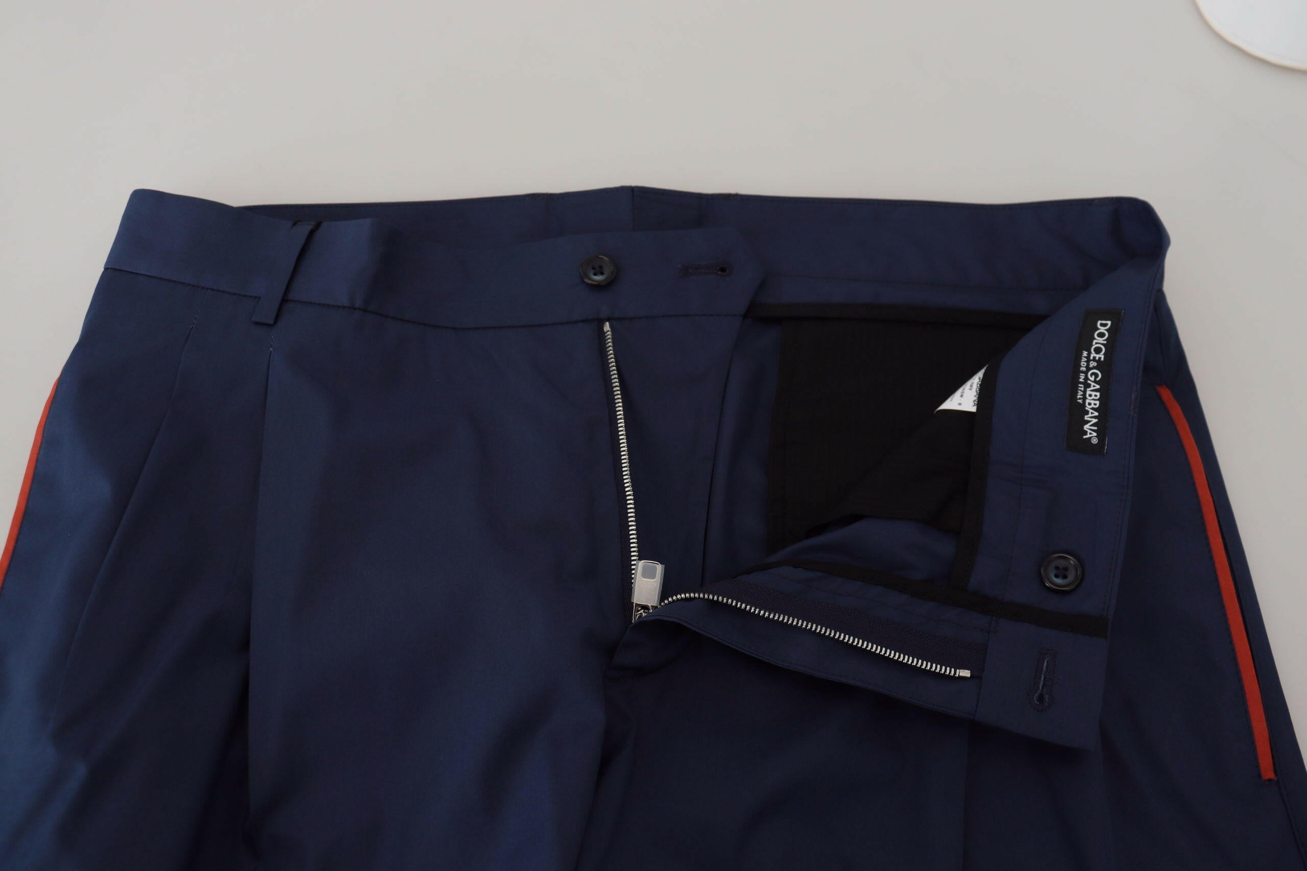 Dolce & Gabbana Blue Cotton Chino Formal Pants -   -  Dolce & Gabbana.