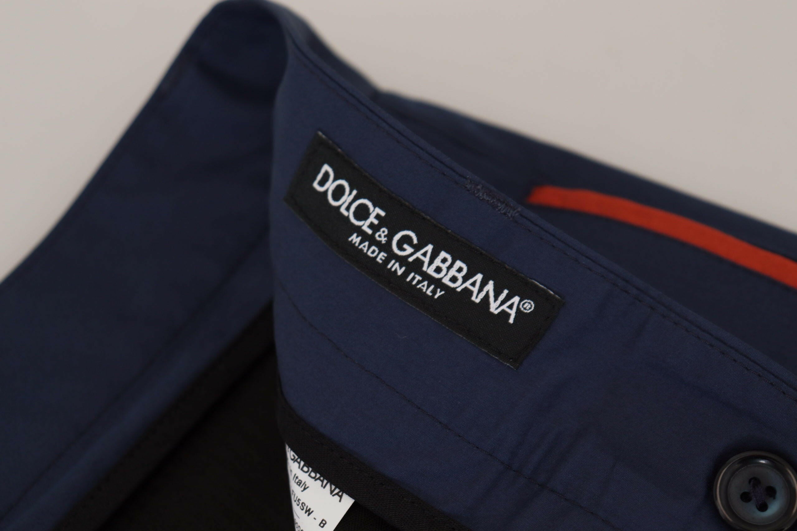 Dolce & Gabbana Blue Cotton Chino Formal Pants -   -  Dolce & Gabbana.
