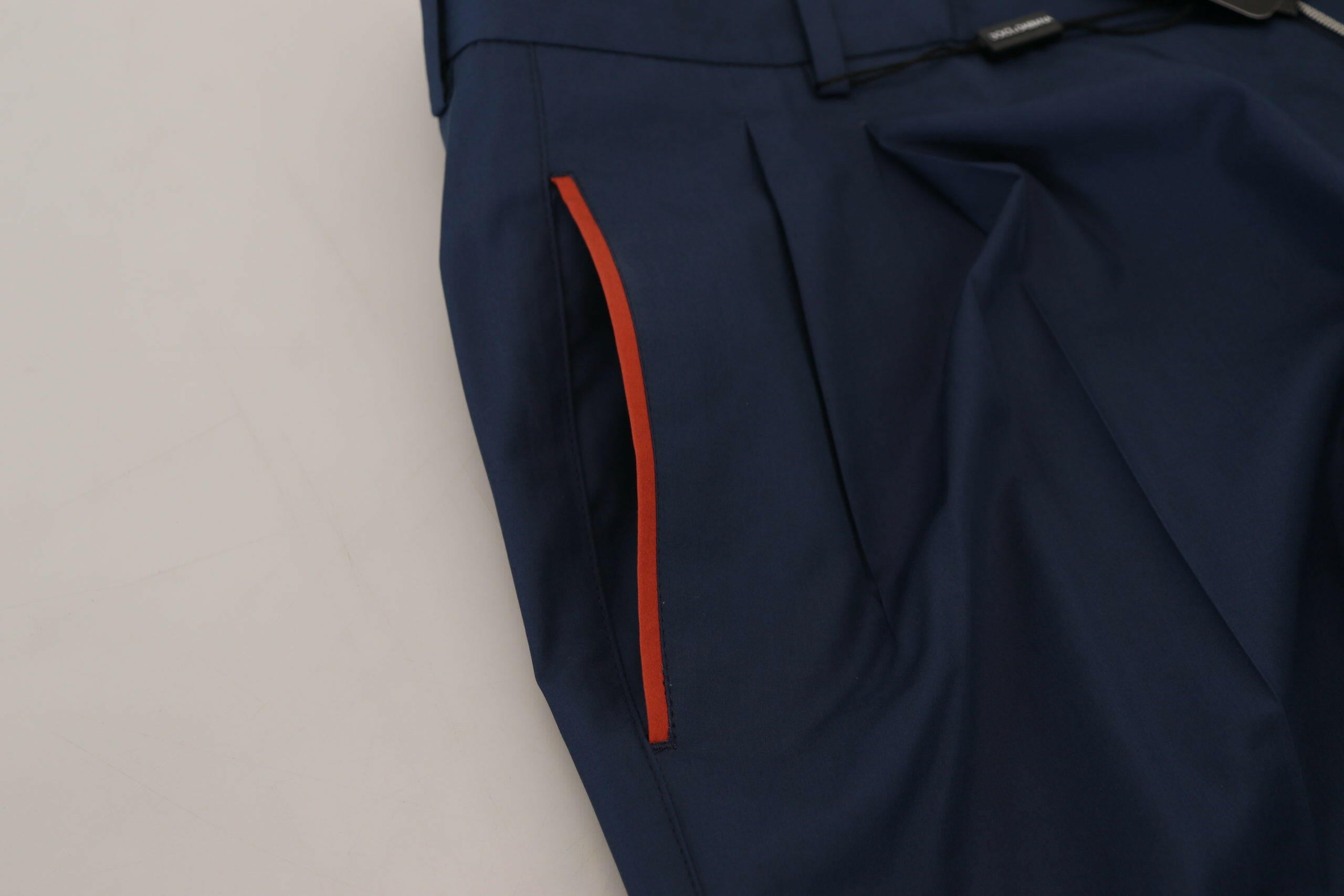 Dolce & Gabbana Blue Cotton Chino Formal Pants -   -  Dolce & Gabbana.