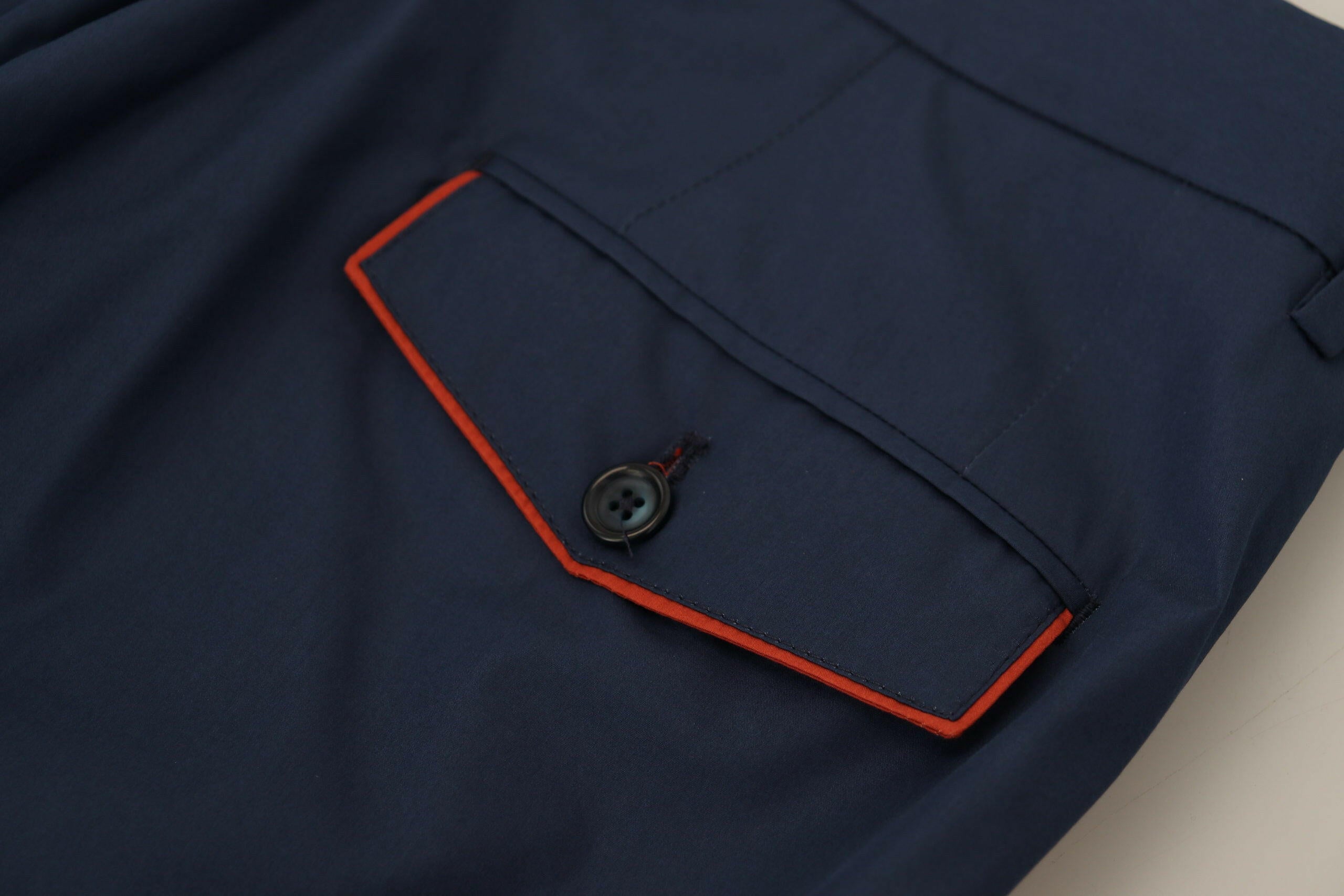 Dolce & Gabbana Blue Cotton Chino Formal Pants -   -  Dolce & Gabbana.