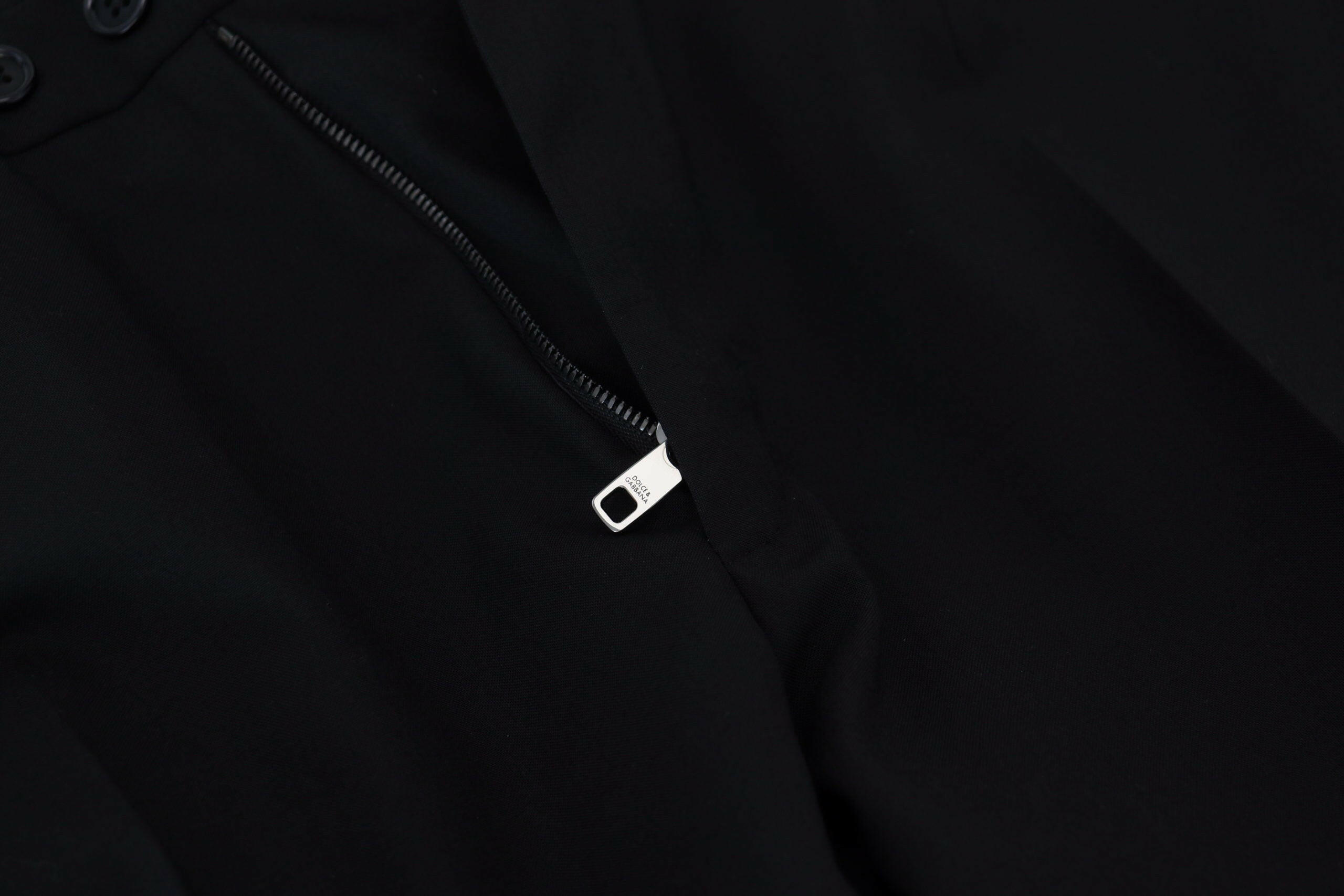 Dolce & Gabbana Black Polyester Chino Formal Pants -   -  Dolce & Gabbana.