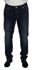 Dolce & Gabbana Blue Cotton Straight Fit Casual Denim Jeans -   -  Dolce & Gabbana.