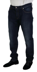 Dolce & Gabbana Blue Cotton Straight Fit Casual Denim Jeans -   -  Dolce & Gabbana.