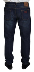 Dolce & Gabbana Blue Cotton Straight Fit Casual Denim Jeans -   -  Dolce & Gabbana.