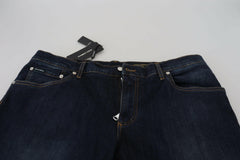 Dolce & Gabbana Blue Cotton Straight Fit Casual Denim Jeans -   -  Dolce & Gabbana.