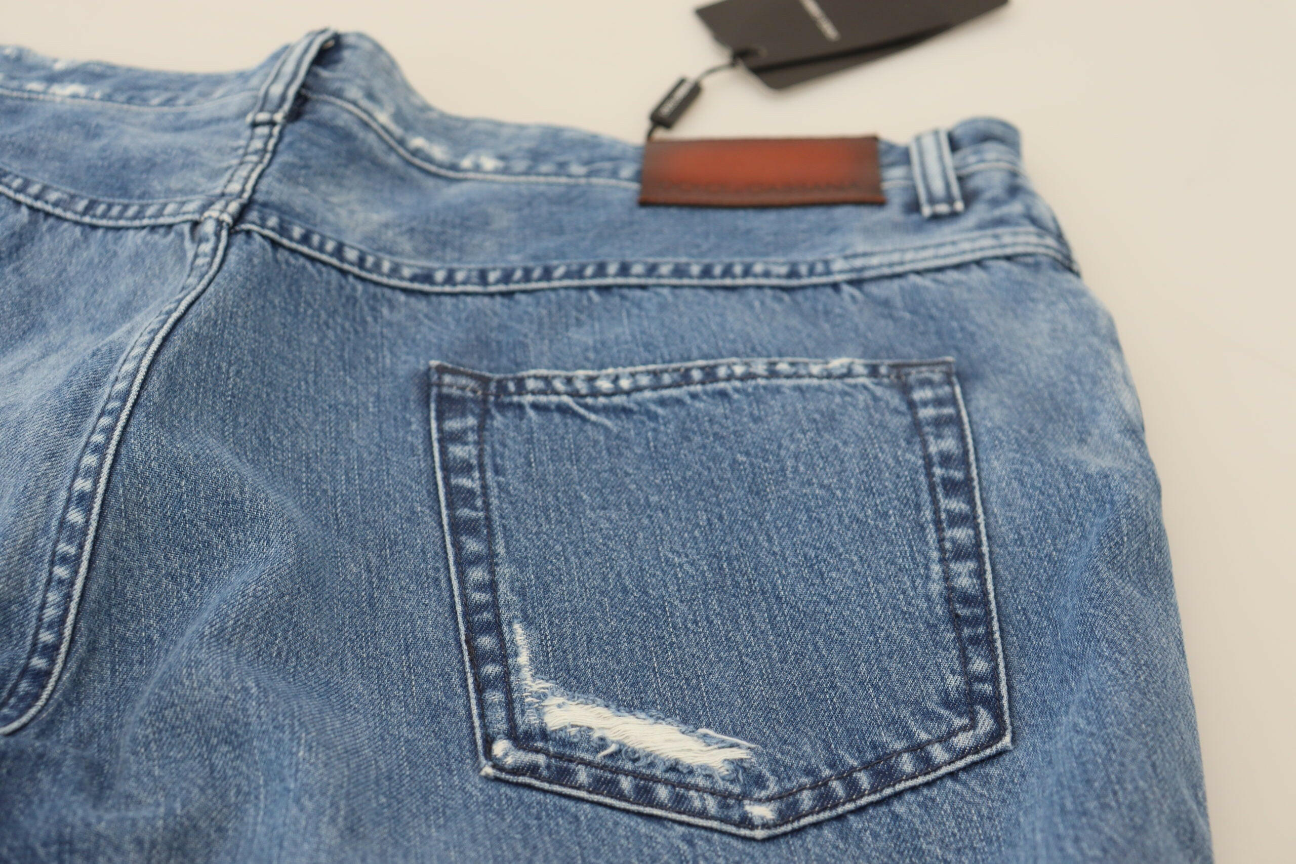 Dolce & Gabbana Blue Washed Cotton Casual Denim Jeans -   -  Dolce & Gabbana.