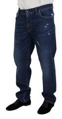 Dolce & Gabbana Blue Washed Cotton Casual Denim Jeans -   -  Dolce & Gabbana.