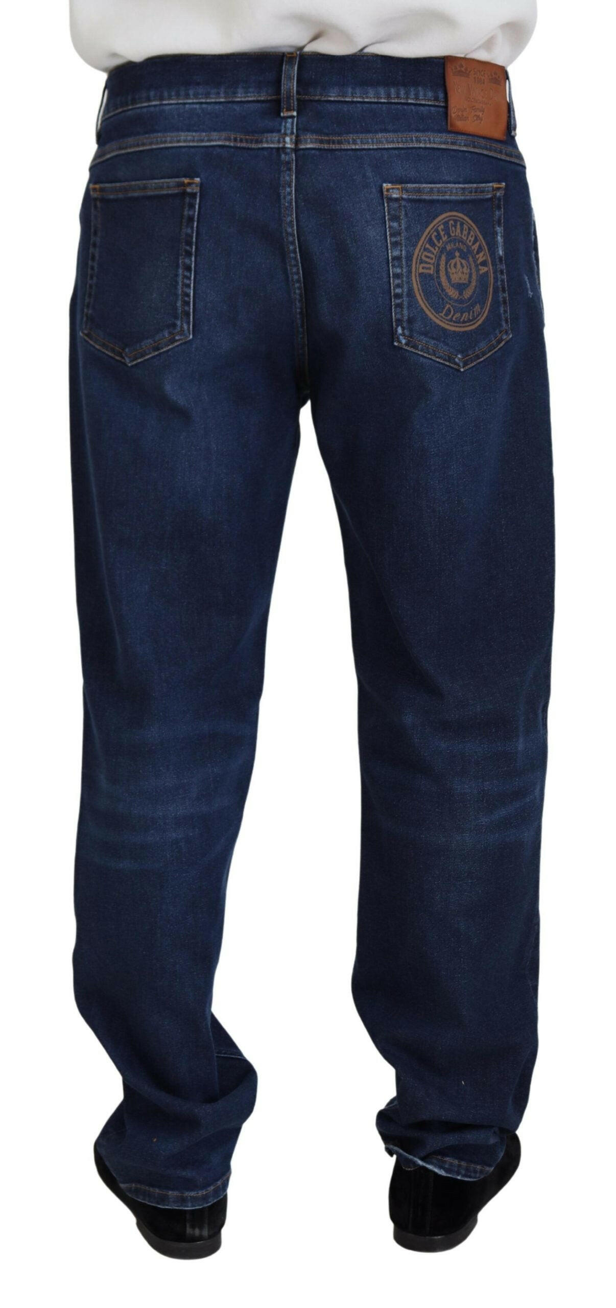 Dolce & Gabbana Blue Washed Cotton Casual Denim Jeans -   -  Dolce & Gabbana.