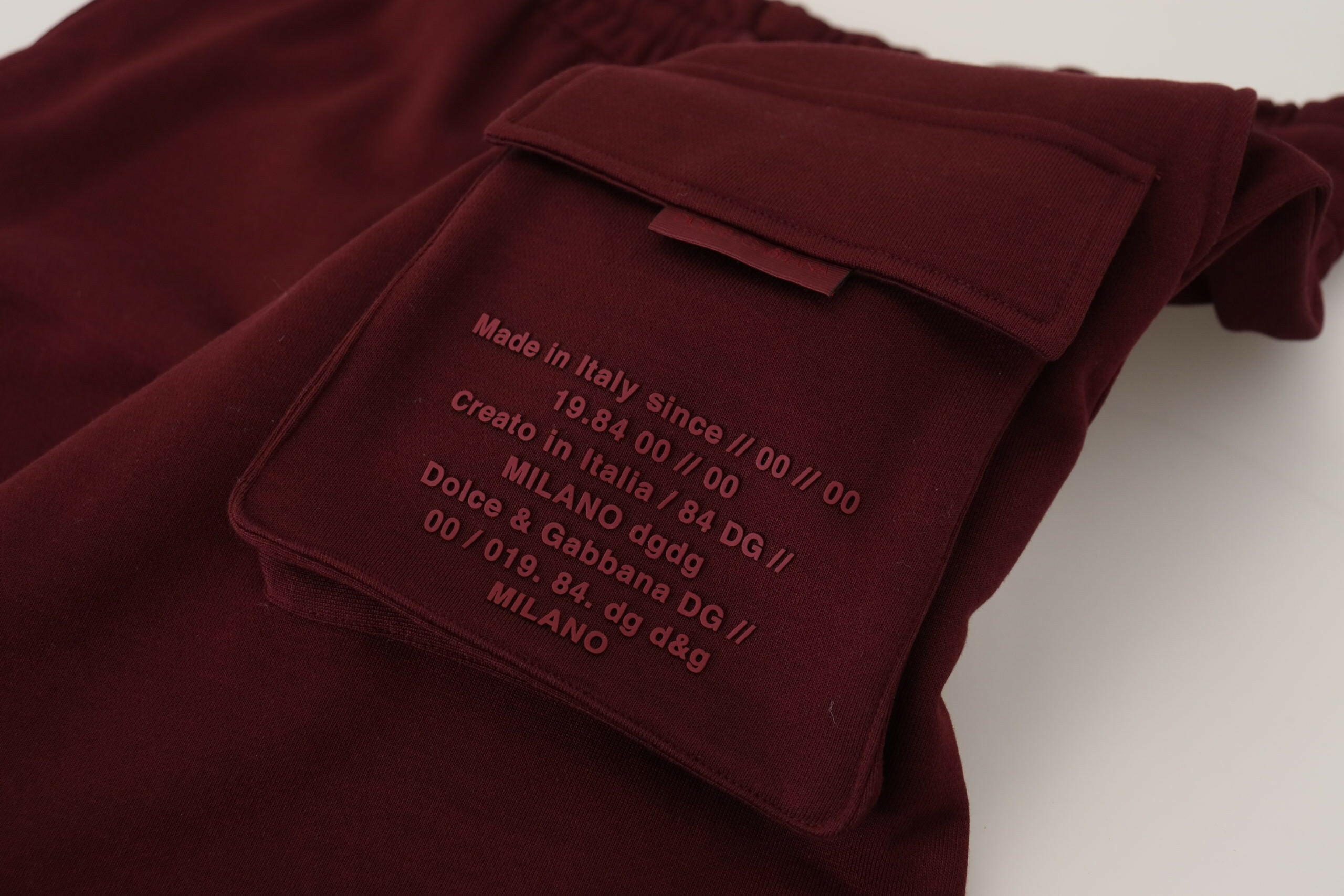 Dolce & Gabbana Maroon Bermuda Cargo Men Shorts -   -  Dolce & Gabbana.