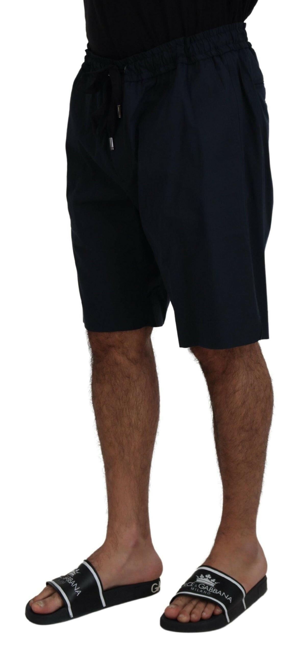 Dolce & Gabbana Blue Bermuda Mid Waist Casual Shorts -   -  Dolce & Gabbana.