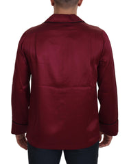 Dolce & Gabbana Red Silk Lounge Top Pajama Sleepwear Shirt -   -  Dolce & Gabbana.
