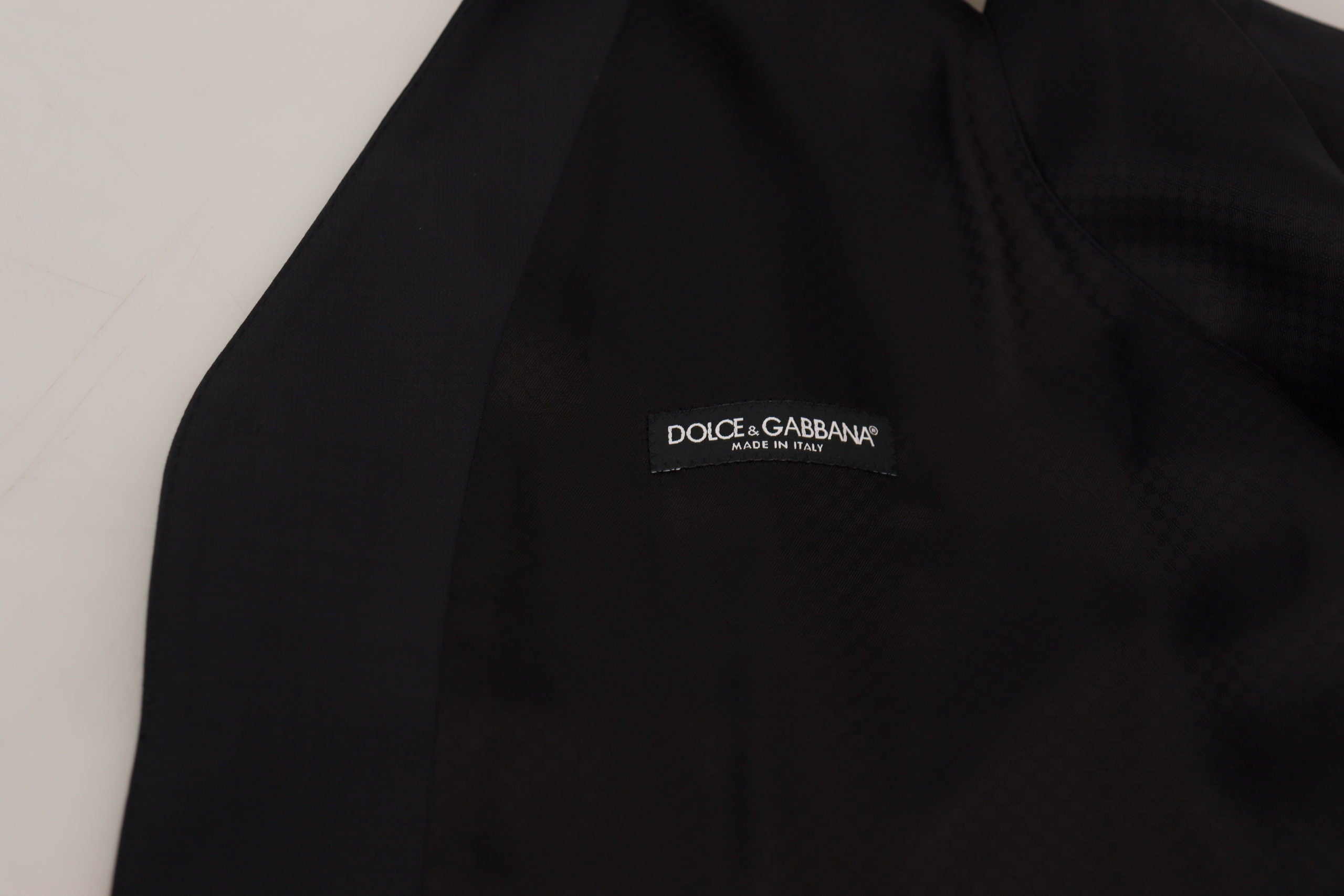 Dolce & Gabbana Black Wool Stretch Waistcoat Formal Vest -  Vests for Men Suits -  Dolce & Gabbana.