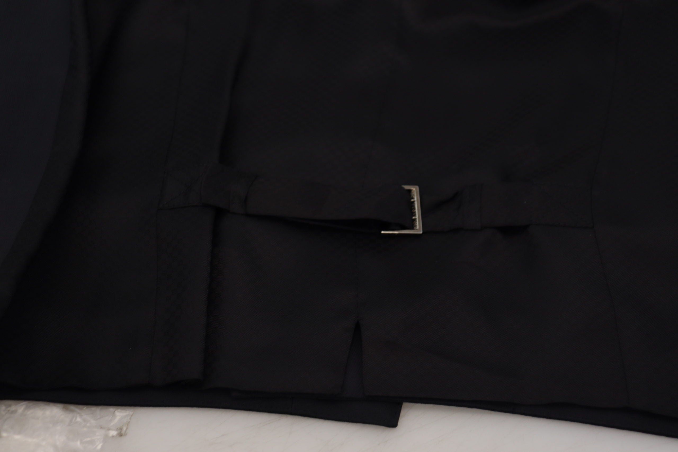 Dolce & Gabbana Black Wool Stretch Waistcoat Formal Vest -  Vests for Men Suits -  Dolce & Gabbana.