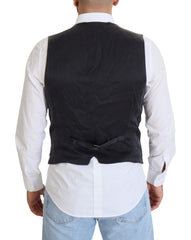 Dolce & Gabbana Black Cotton Double Breasted Waistcoat Vest -  Vests for Men Suits -  Dolce & Gabbana.