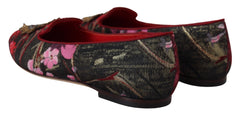 Dolce & Gabbana Multicolor Jacquard Sacred Heart Patch Slip On Shoes -   -  Dolce & Gabbana.