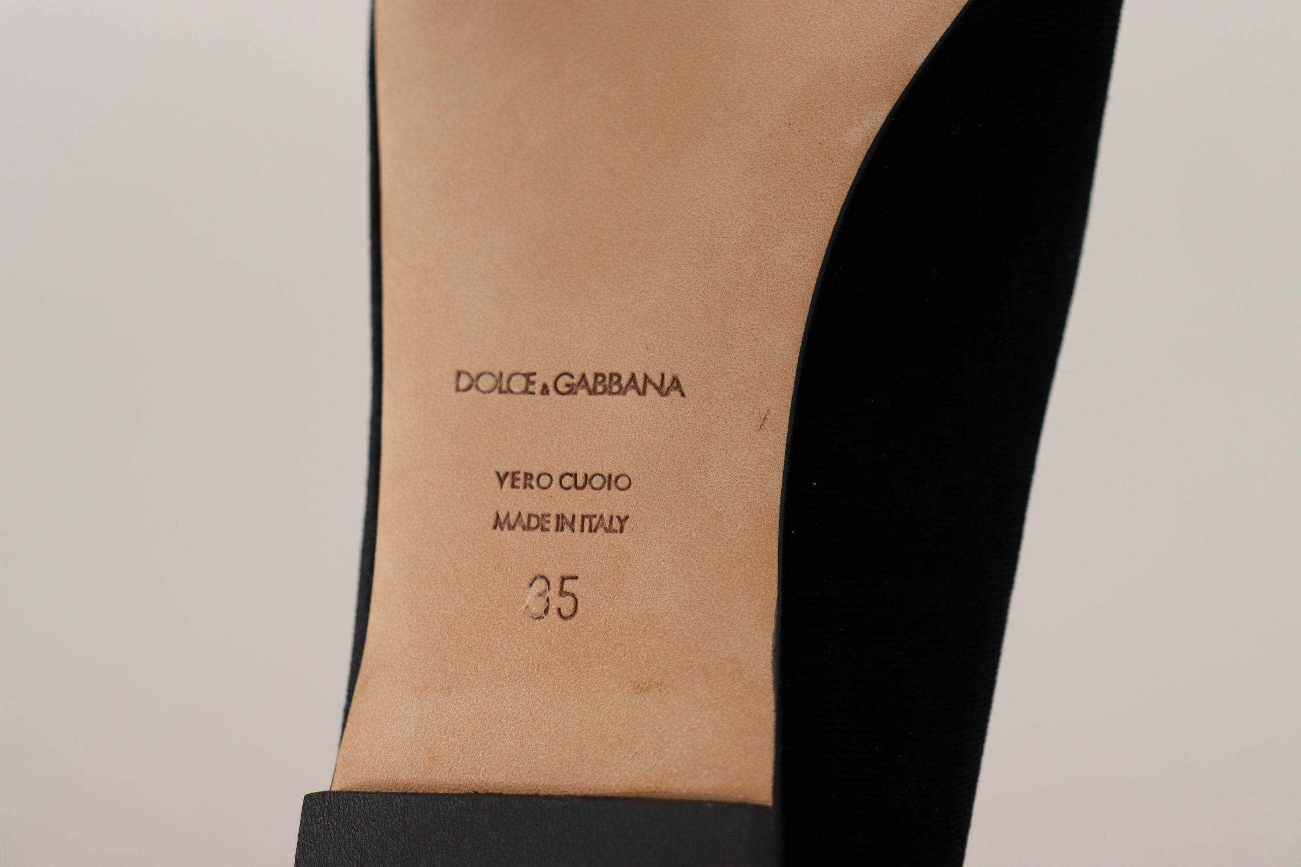Dolce & Gabbana Black DG Sacred Heart Patch Slip On Flat Shoes -   -  Dolce & Gabbana.