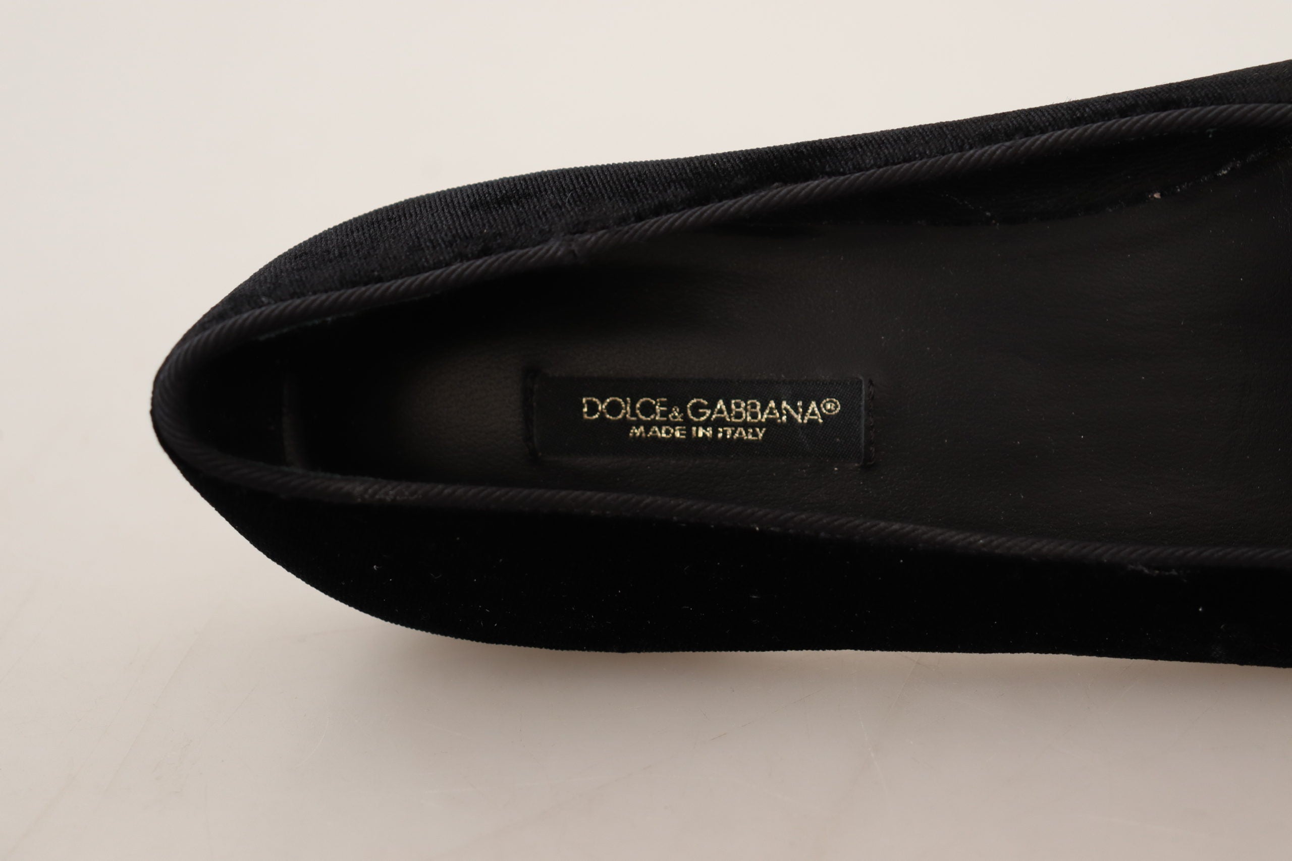 Dolce & Gabbana Black DG Sacred Heart Patch Slip On Flat Shoes -   -  Dolce & Gabbana.