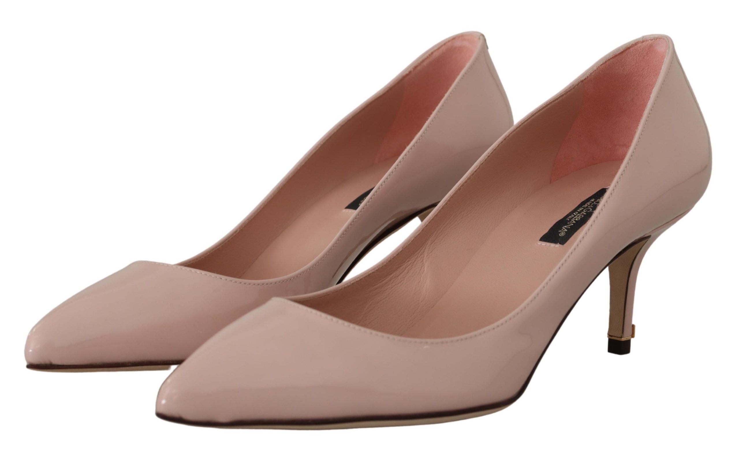 Dolce & Gabbana Pink Patent Leather Kitten Heels Pumps Shoes -   -  Dolce & Gabbana.