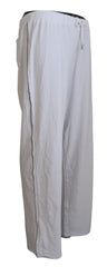 John Galliano White Cotton Logo Loose Men Pants -   -  John Galliano.