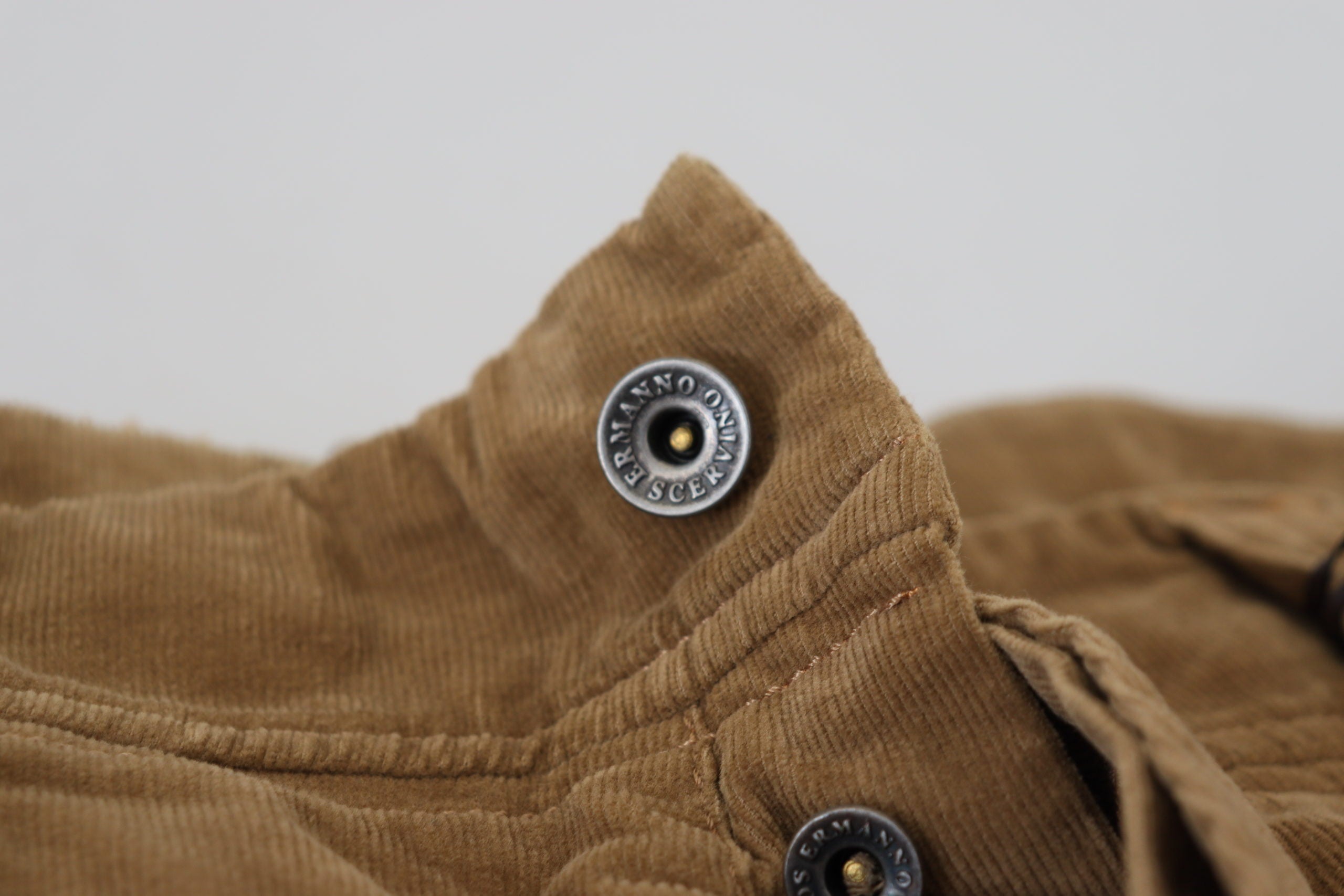 Ermanno Scervino Brown Cotton Corduroy Cargo Pants -   -  Ermanno Scervino.