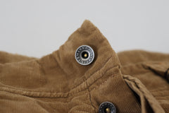 Ermanno Scervino Brown Cotton Corduroy Cargo Pants -   -  Ermanno Scervino.
