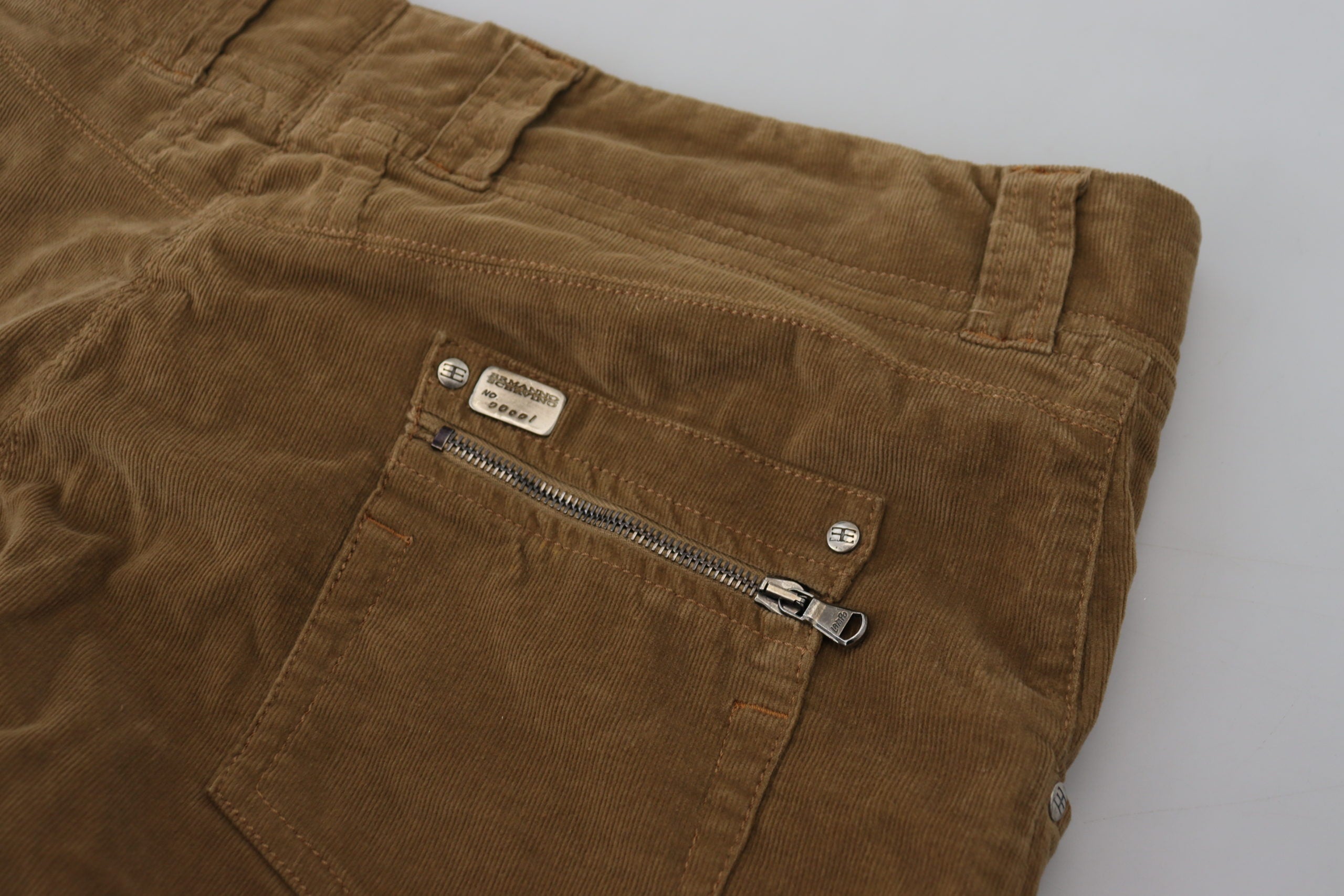 Ermanno Scervino Brown Cotton Corduroy Cargo Pants -   -  Ermanno Scervino.