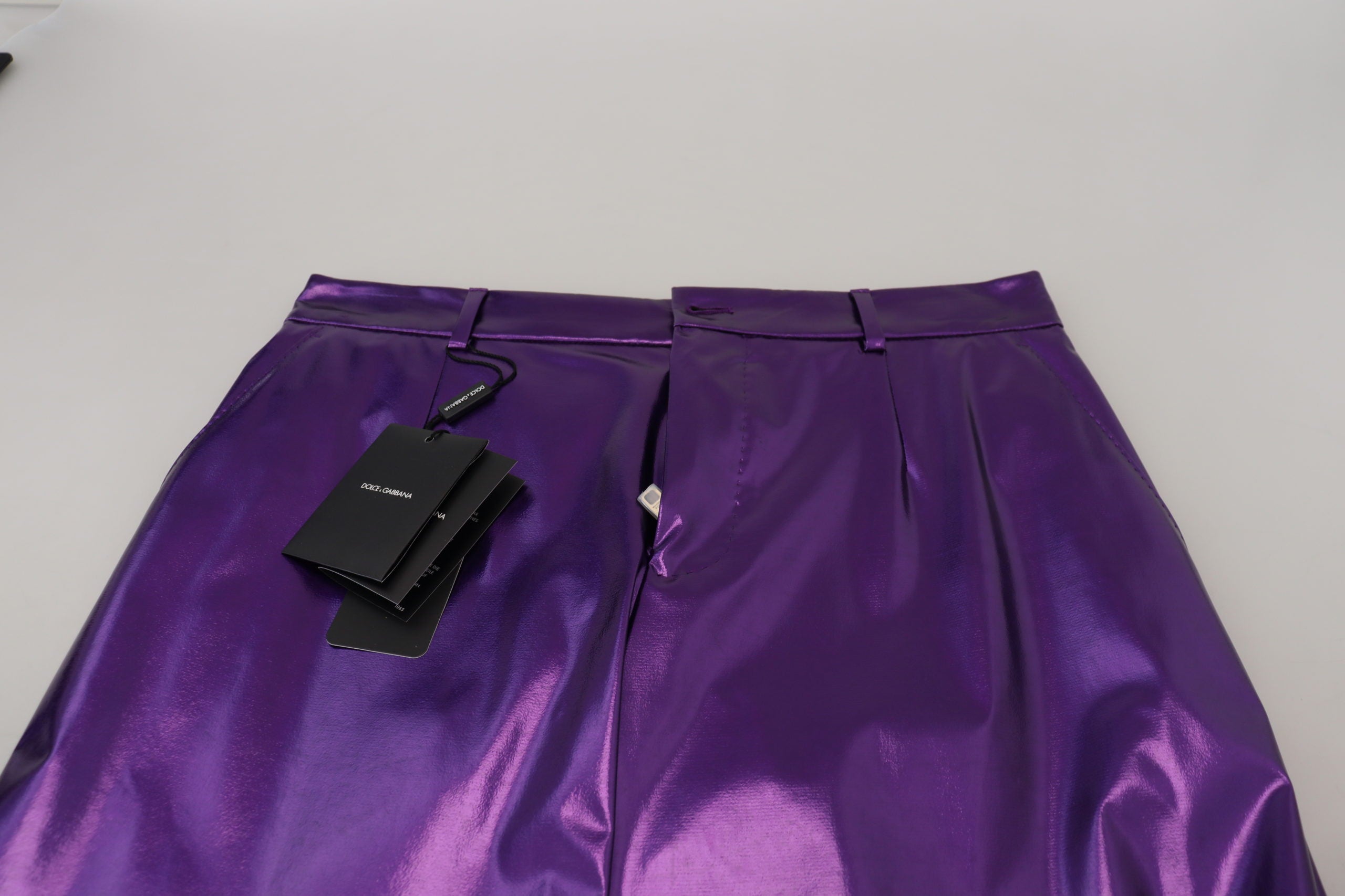 Dolce & Gabbana Purple Shining Men Casual Pants -   -  Dolce & Gabbana.