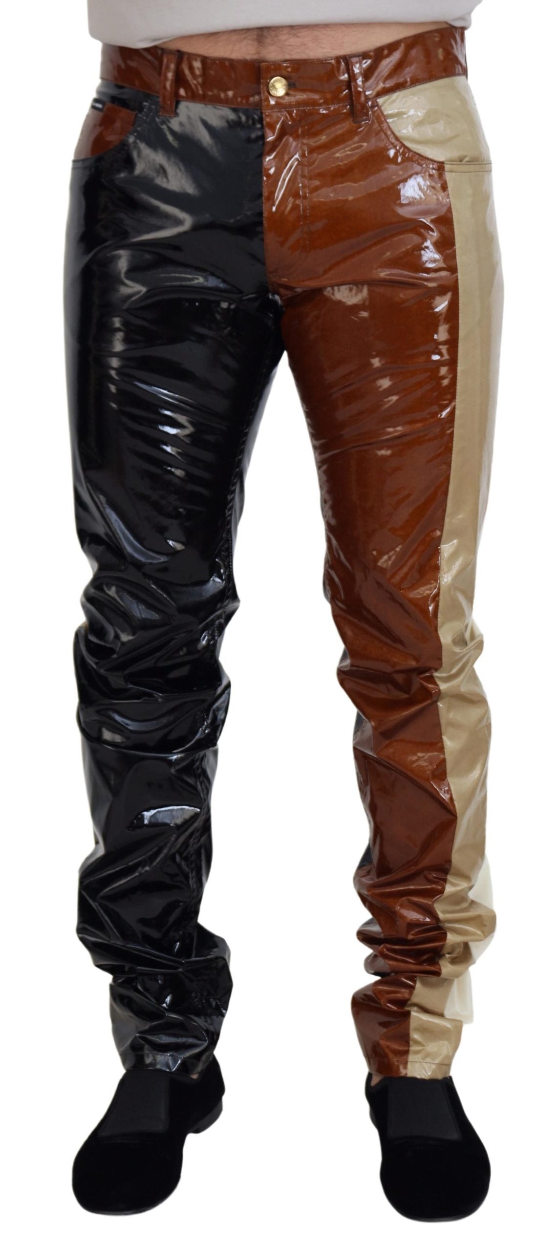 Dolce & Gabbana Multicolor Shining Slim Fit Men Denim Jeans -   -  Dolce & Gabbana.
