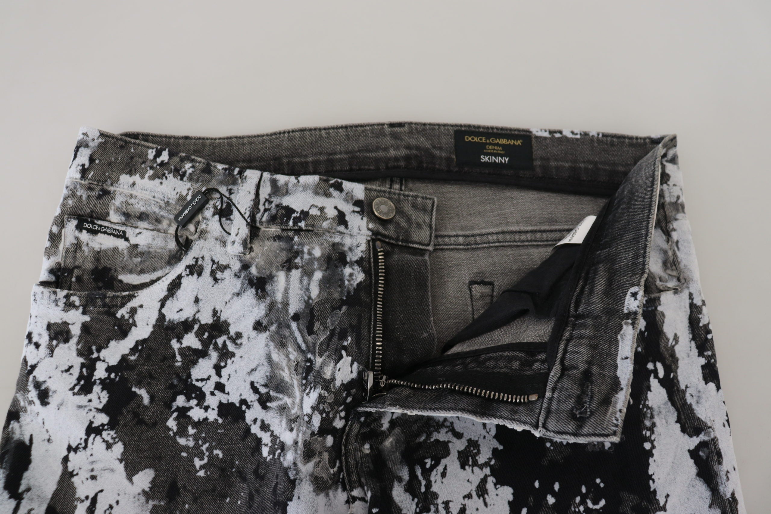 Dolce & Gabbana Multicolor Cotton Tie Dye Skinny Denim Jeans -   -  Dolce & Gabbana.