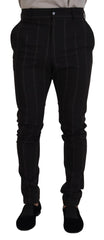 Dolce & Gabbana Black Wool Chino Formal Men Pants -   -  Dolce & Gabbana.