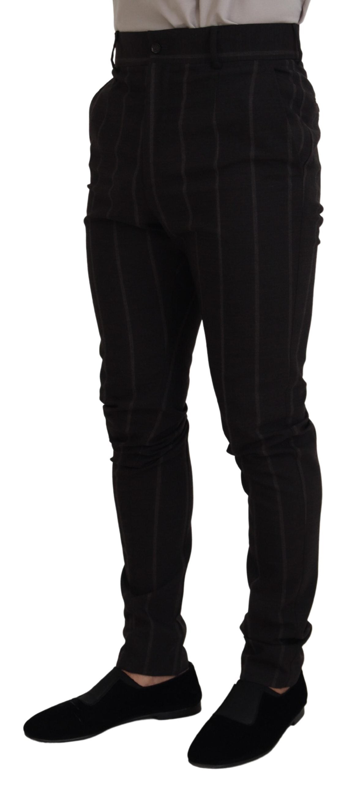 Dolce & Gabbana Black Wool Chino Formal Men Pants -   -  Dolce & Gabbana.