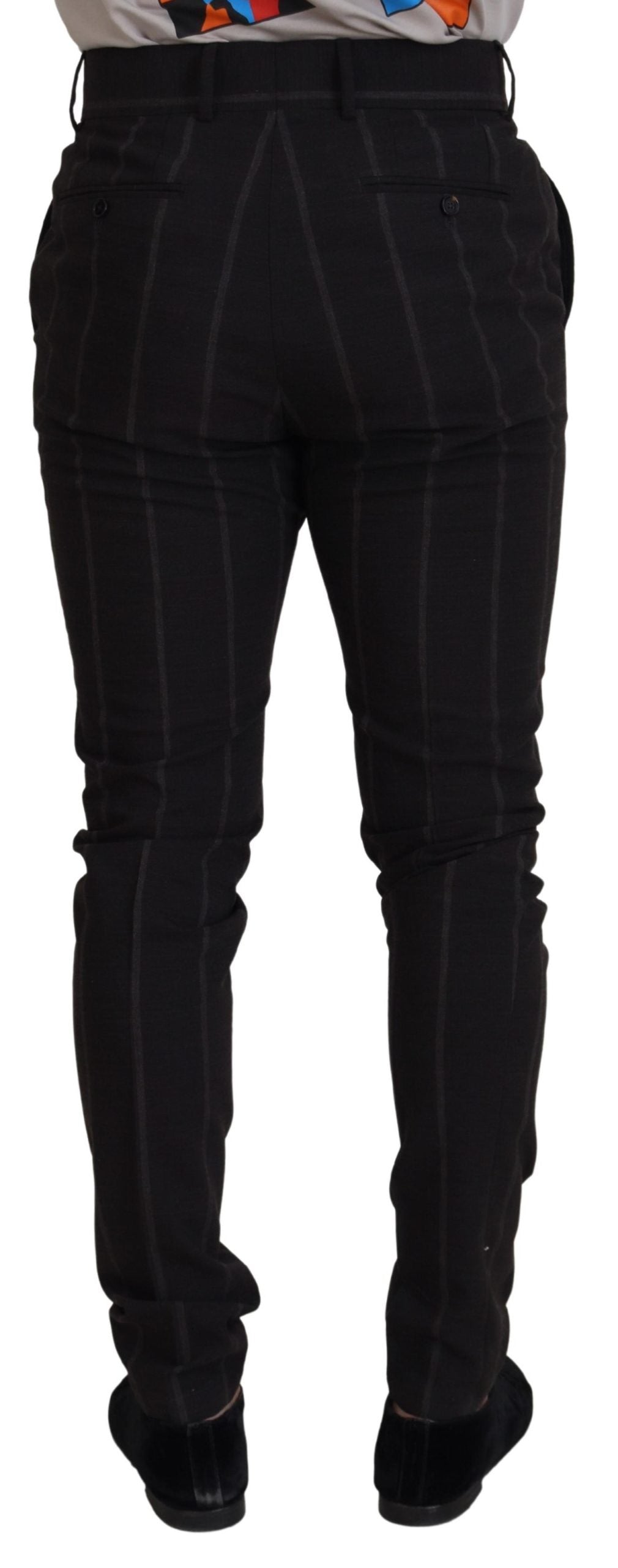 Dolce & Gabbana Black Wool Chino Formal Men Pants -   -  Dolce & Gabbana.