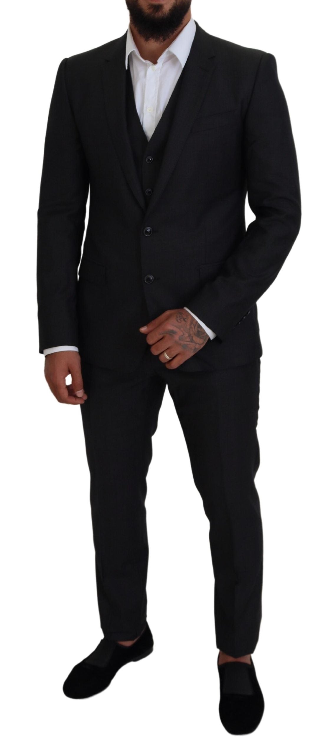 Dolce & Gabbana Gray MARTINI 3 Piece Slim Fit Suit -   -  Dolce & Gabbana.