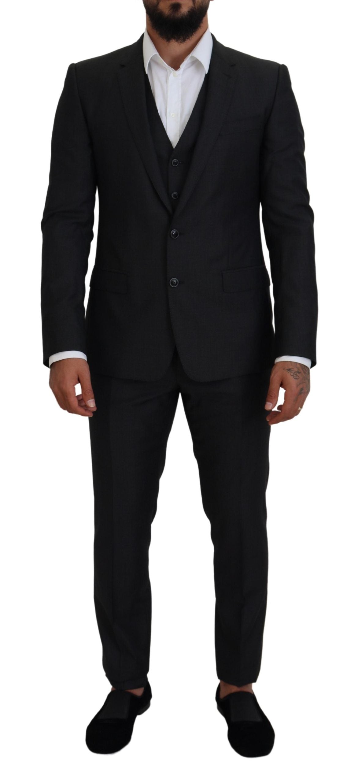 Dolce & Gabbana Gray MARTINI 3 Piece Slim Fit Suit -   -  Dolce & Gabbana.