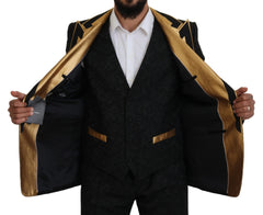 Dolce & Gabbana Black Gold Fantasy Tuxedo Slim Fit Suit -   -  Dolce & Gabbana.