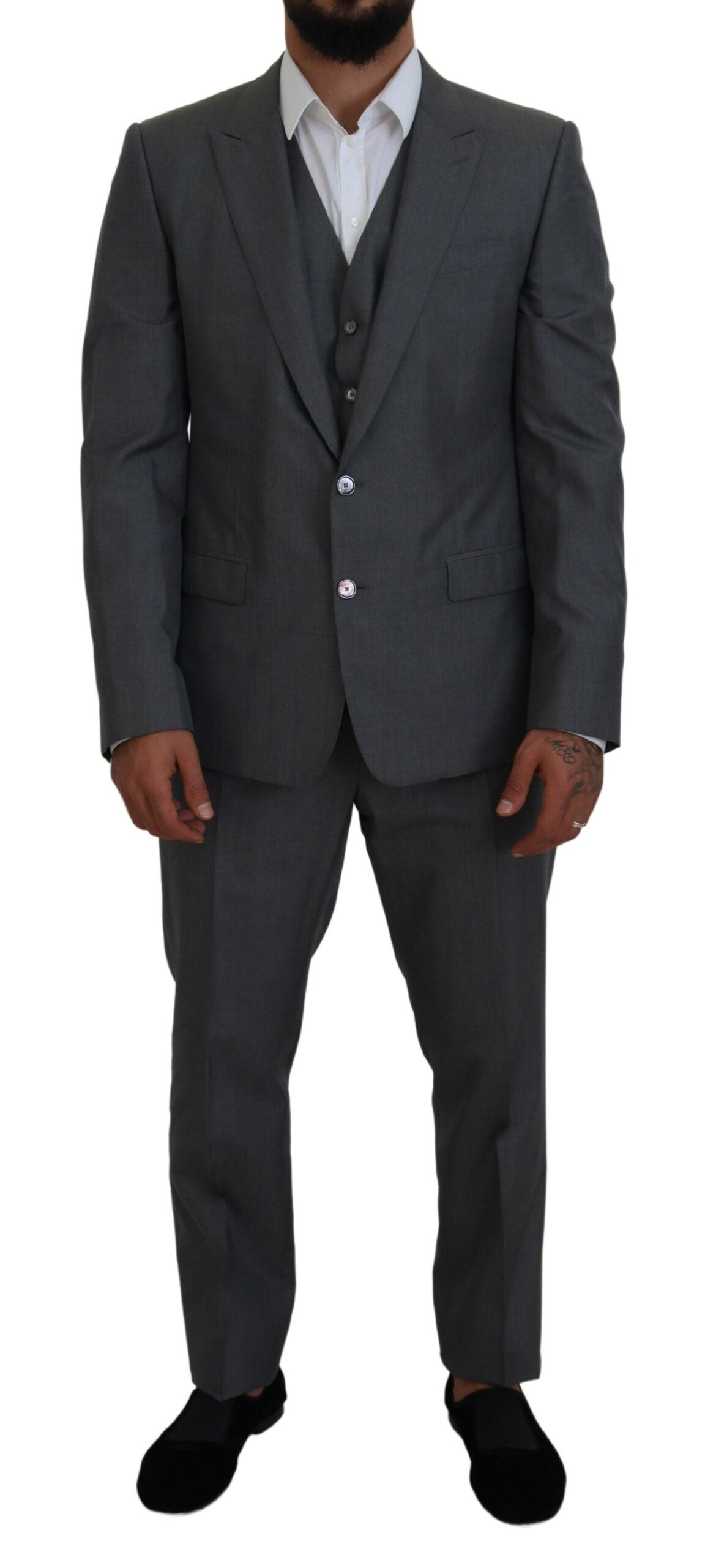 Dolce & Gabbana Gray MARTINI 3 Piece Slim Fit Suit -   -  Dolce & Gabbana.