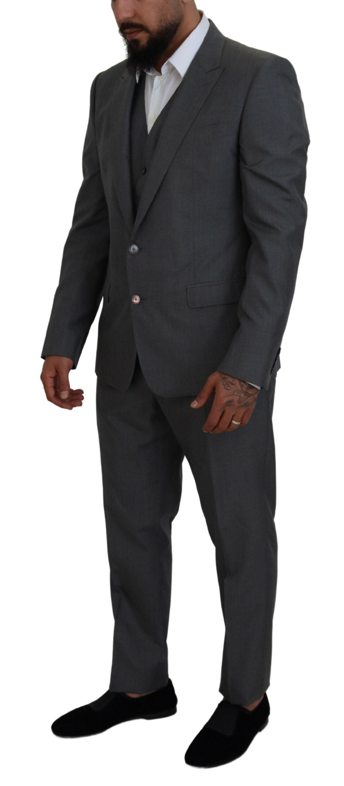 Dolce & Gabbana Gray MARTINI 3 Piece Slim Fit Suit -   -  Dolce & Gabbana.