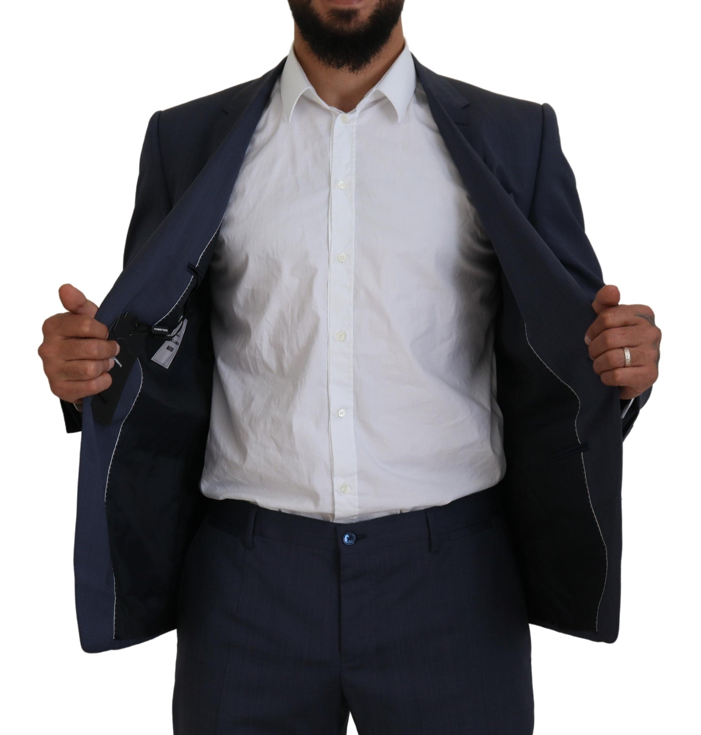 Dolce & Gabbana Blue Wool MARTINI 2 Piece Slim Fit Suit -   -  Dolce & Gabbana.