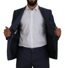 Dolce & Gabbana Blue Wool MARTINI 2 Piece Slim Fit Suit -   -  Dolce & Gabbana.