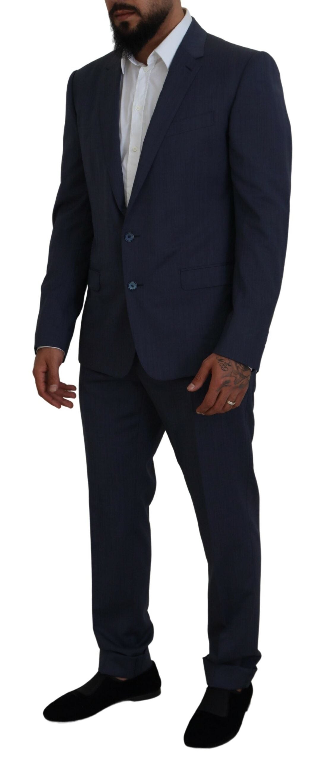 Dolce & Gabbana Blue Wool MARTINI 2 Piece Slim Fit Suit -   -  Dolce & Gabbana.