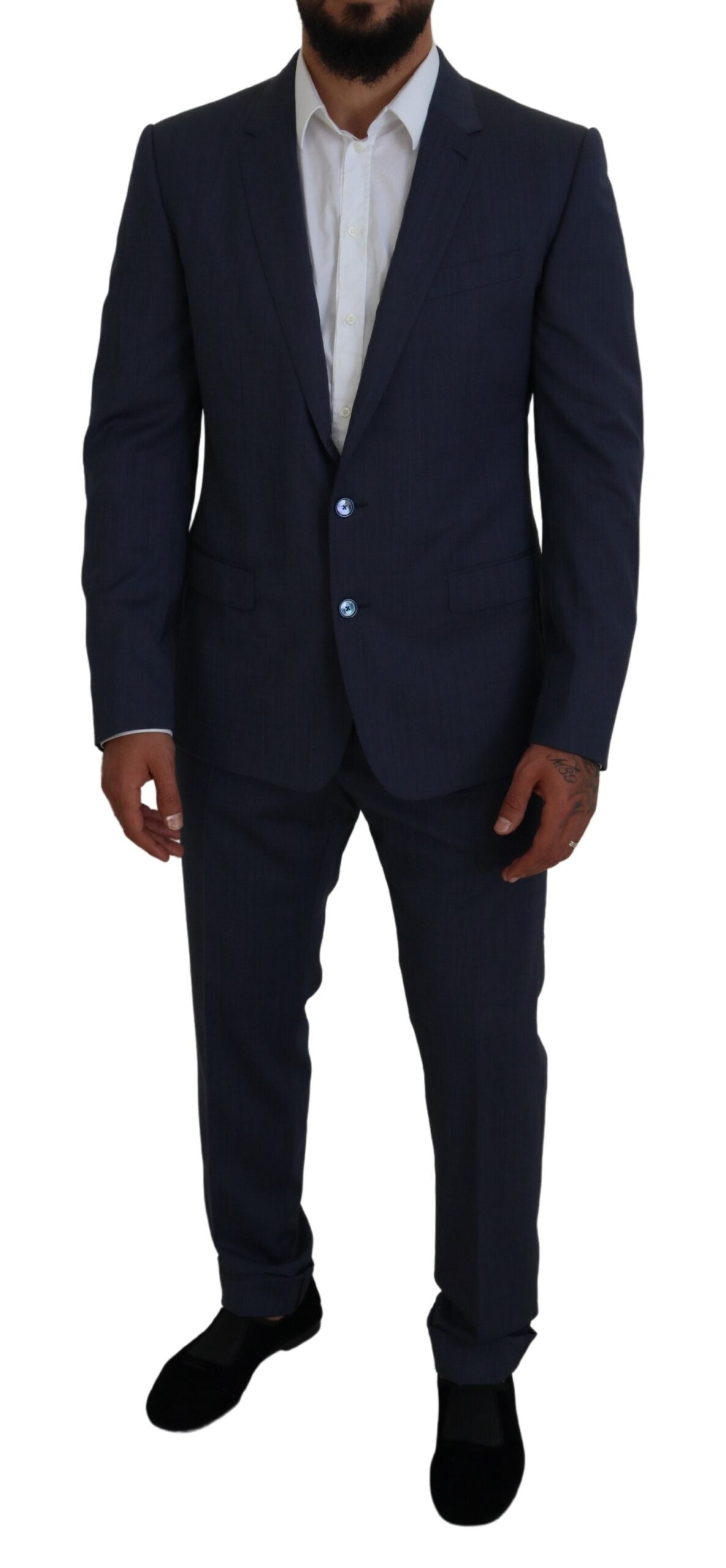 Dolce & Gabbana Blue Wool MARTINI 2 Piece Slim Fit Suit -   -  Dolce & Gabbana.