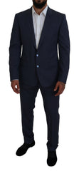 Dolce & Gabbana Blue Wool MARTINI 2 Piece Slim Fit Suit -   -  Dolce & Gabbana.